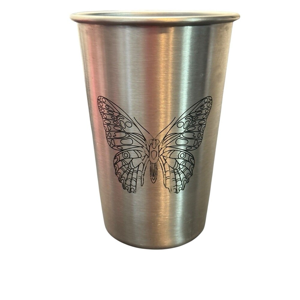 Butterfly Stainless Steel pint-cup by Magic Pine Outfitters